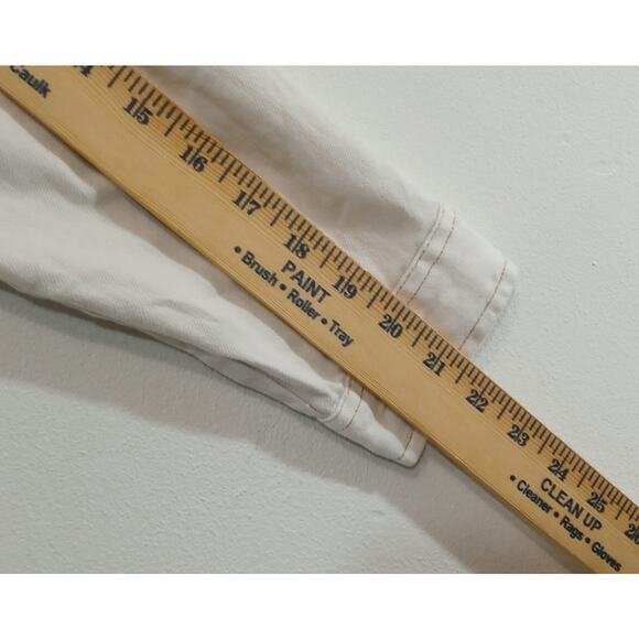 American Eagle Women’s Button Up Shacket Oversized Cream White Denim Size S - Picture 8 of 12